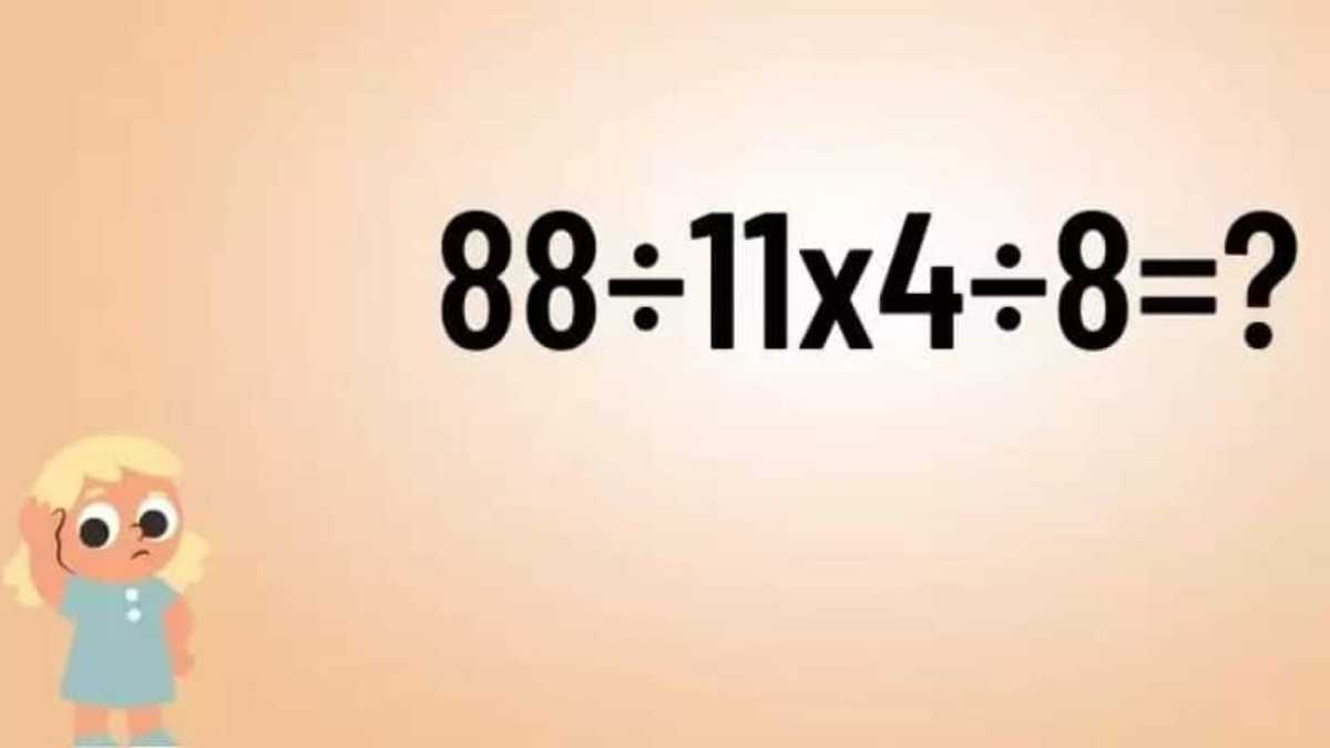 Logic Puzzle: IQ Test - Calculate 88÷11×4÷8