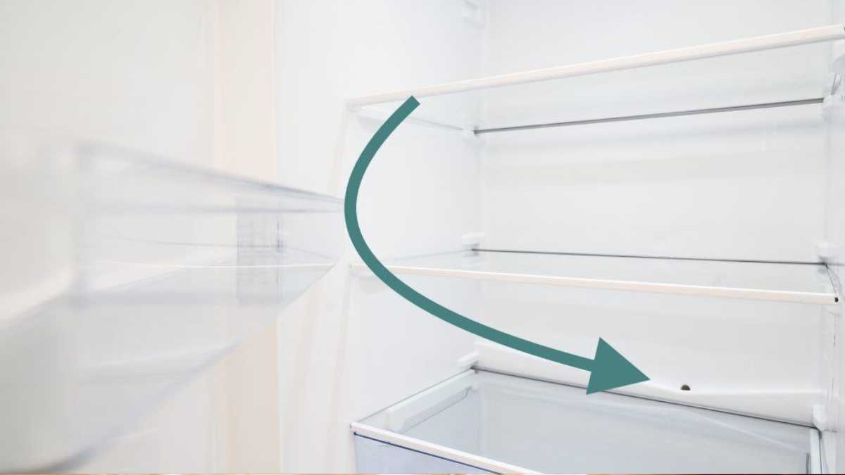 Many overlook it: that's what the small hole in the fridge is for