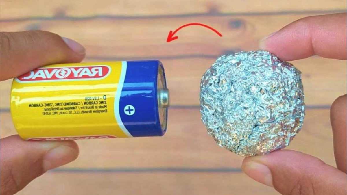 If you combine some batteries with some aluminum foil, you must be prepared to observe this
