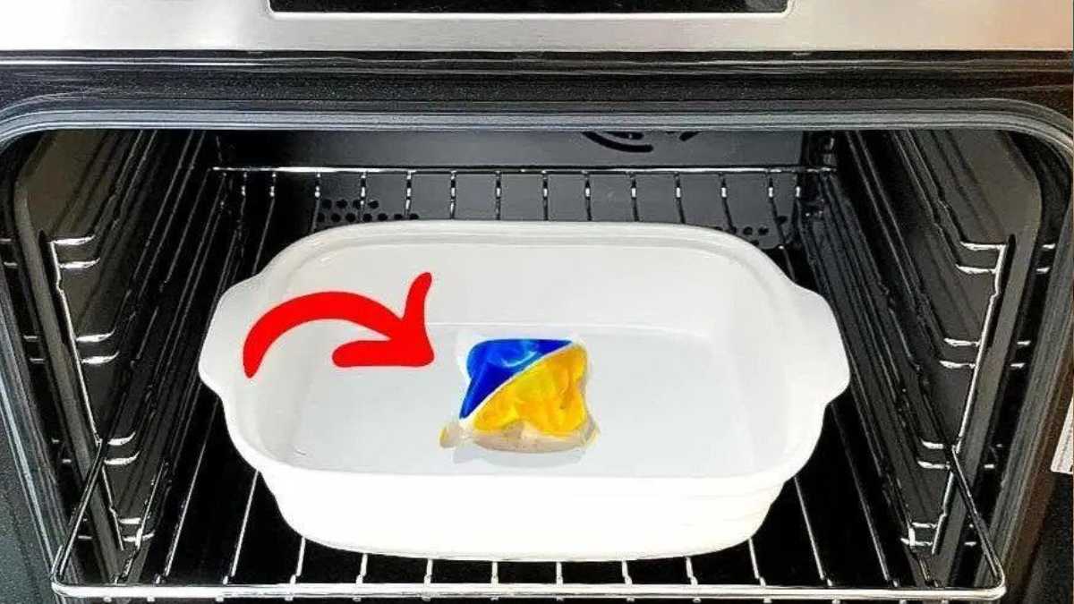 The trick to clean the oven "without effort". Even burnt fat disappears