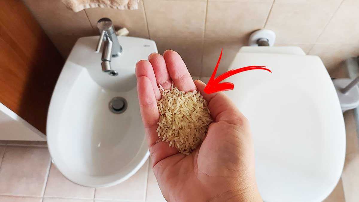 Have you ever used a handful of Rice to say goodbye to bad smells in the bathroom?