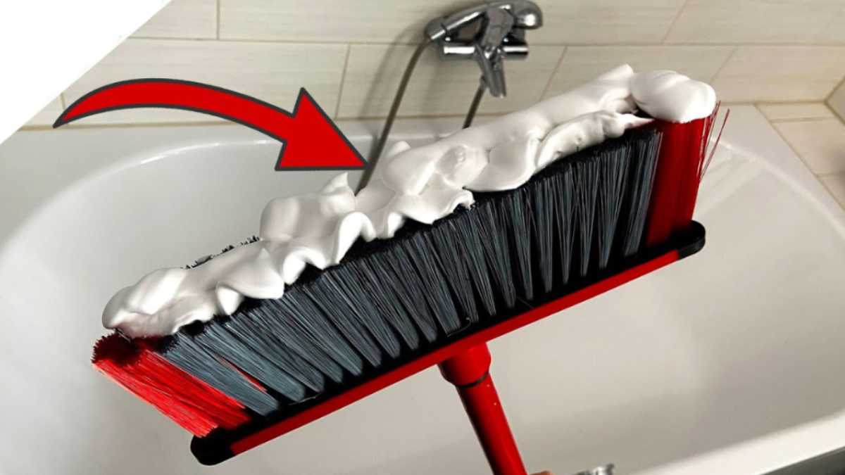 Put Shaving Cream on Your Broom And Do THIS - Brilliant Trick