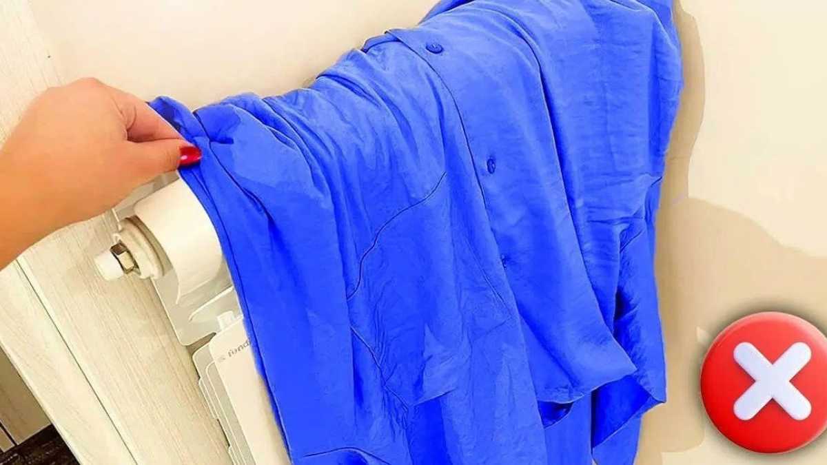 The big mistake you make when drying clothes on the radiator