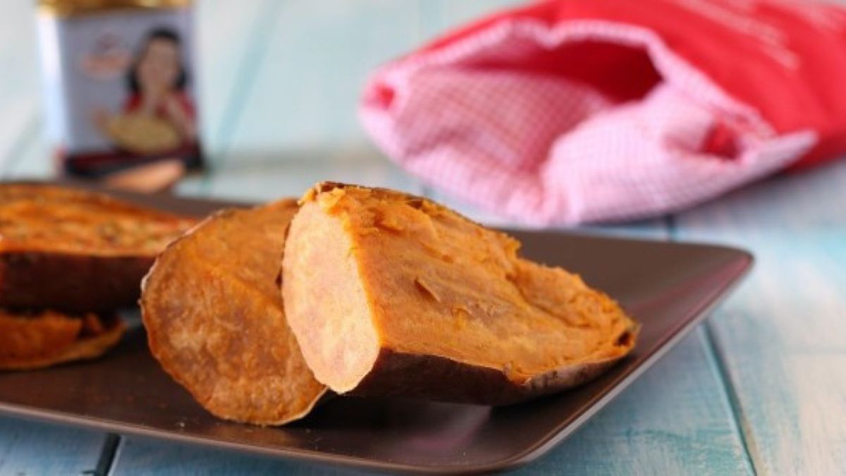 Microwave baked Red Potato