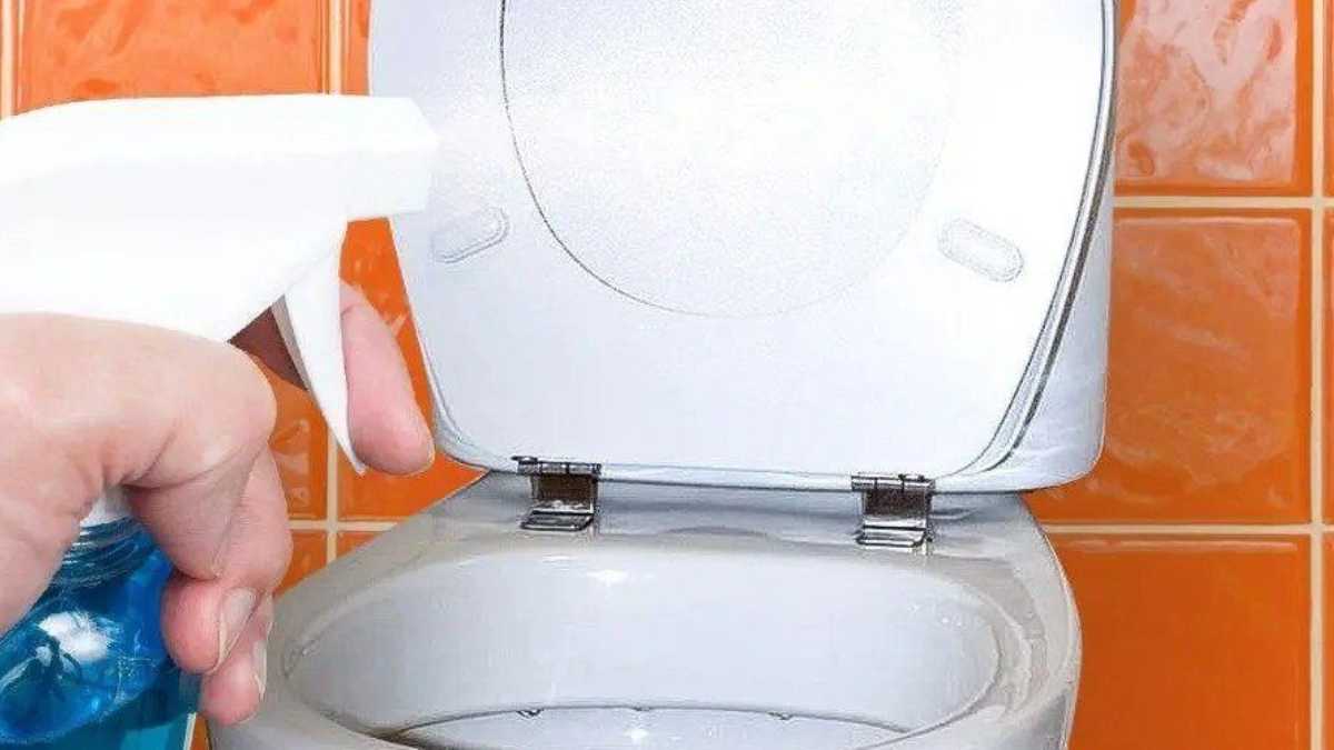 Spray it on the toilet and it will be like new again: all stains will disappear