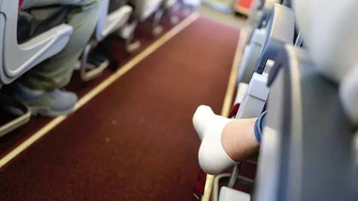 Should you keep your shoes on or take them off during a flight?