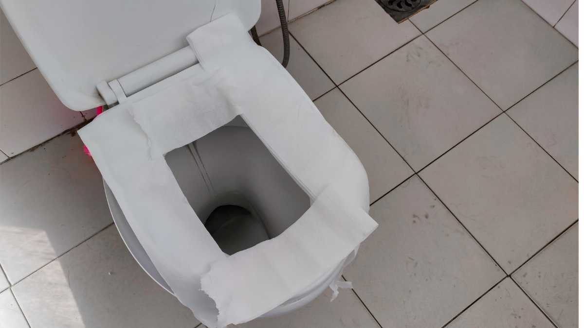 Why you should never put toilet paper on the toilet seat