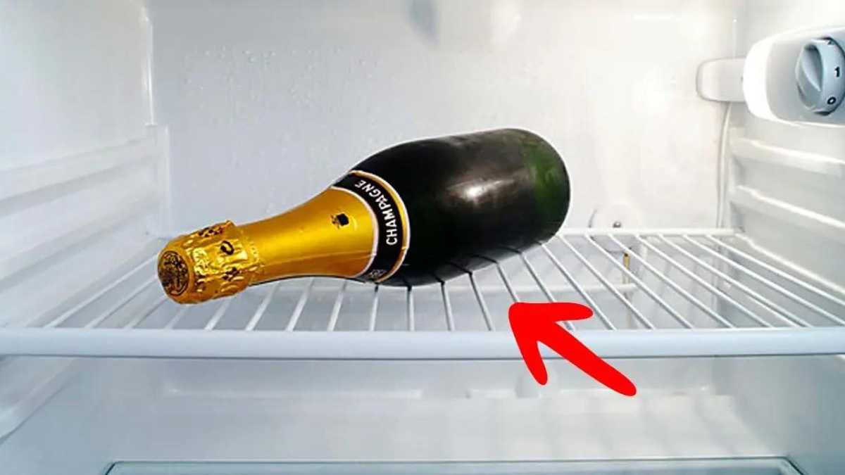 Why should you no longer put champagne in the refrigerator?