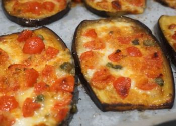 Baked stuffed eggplant