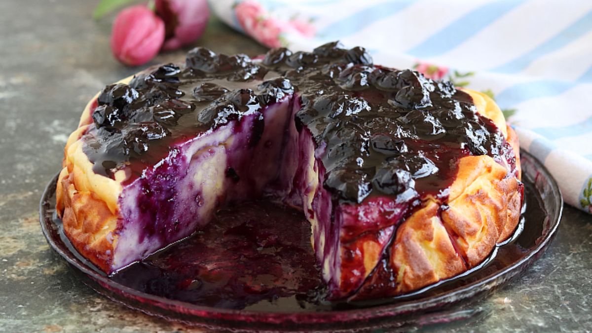 Blueberry Soufflé Cake