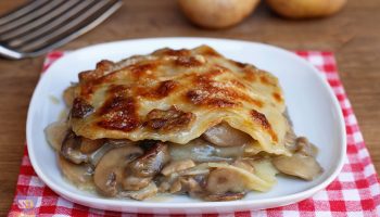 Mushroom and potato parmigiana