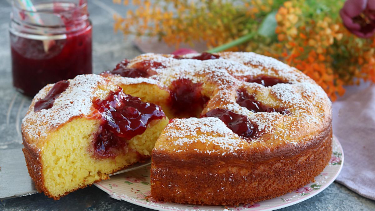 Ricotta & jam cake recipe without butter and oil