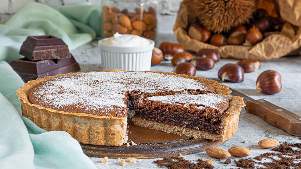 Chestnut Coffee Almond Cake