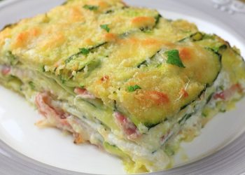 Zucchini Bake with Speck and Robiola Cheese