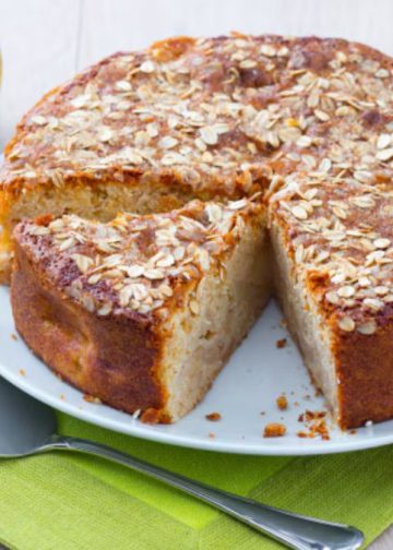 Four-Grain Apple Cake