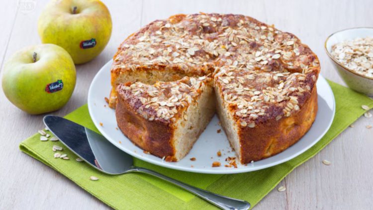 Four-Grain Apple Cake